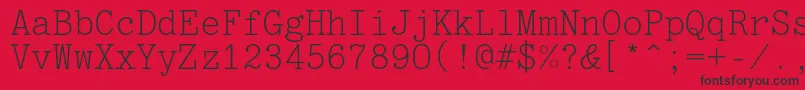 Optimusc Font – Black Fonts on Red Background