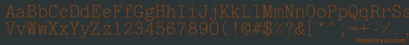 Optimusc-fontti – ruskeat fontit mustalla taustalla