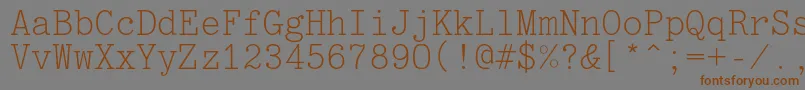 Optimusc Font – Brown Fonts on Gray Background