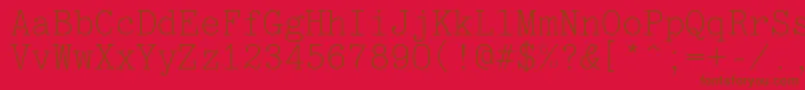 Optimusc Font – Brown Fonts on Red Background