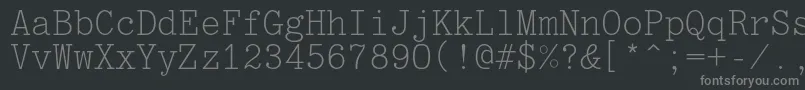 Optimusc Font – Gray Fonts on Black Background