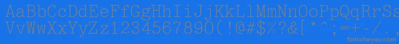 Optimusc-Schriftart – Graue Schriften auf blauem Hintergrund
