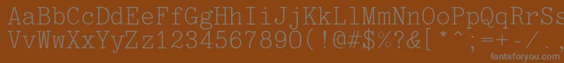 Optimusc Font – Gray Fonts on Brown Background