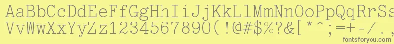 Шрифт Optimusc – серые шрифты на жёлтом фоне