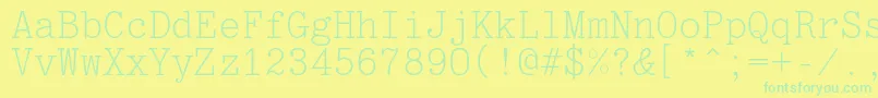 Optimusc Font – Green Fonts on Yellow Background