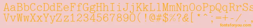 Optimusc Font – Orange Fonts on Pink Background