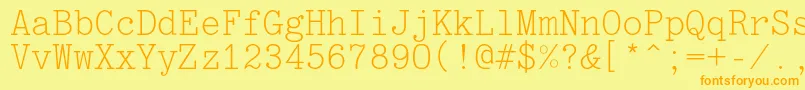 Optimusc Font – Orange Fonts on Yellow Background