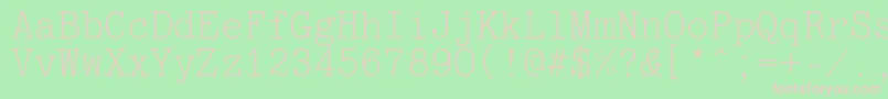 Optimusc Font – Pink Fonts on Green Background