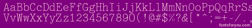 Optimusc Font – Pink Fonts on Purple Background