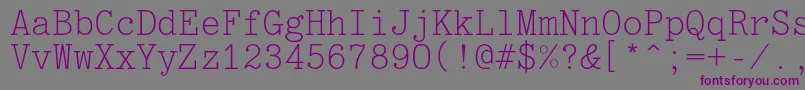 Optimusc Font – Purple Fonts on Gray Background