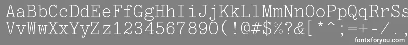 Optimusc Font – White Fonts on Gray Background