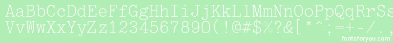 Optimusc Font – White Fonts on Green Background