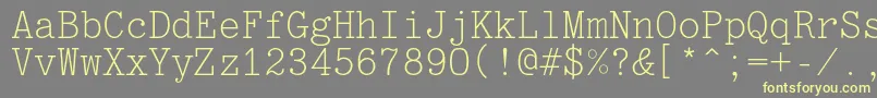 Optimusc Font – Yellow Fonts on Gray Background