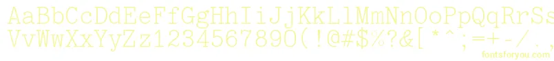 Optimusc Font – Yellow Fonts on White Background