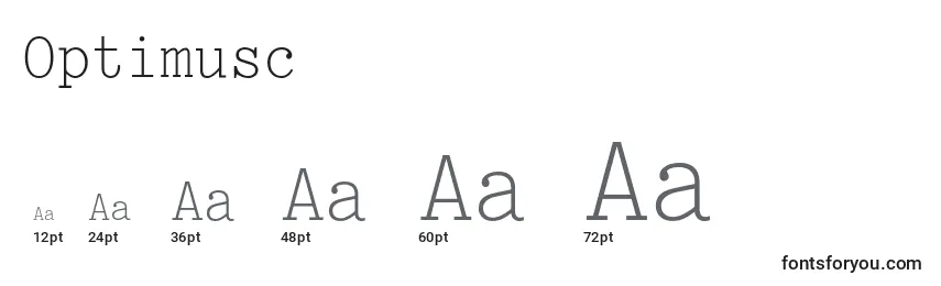 Optimusc Font Sizes