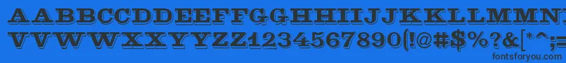 Goldmine Font – Black Fonts on Blue Background