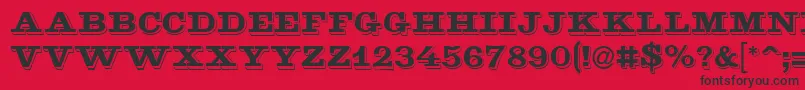 Goldmine Font – Black Fonts on Red Background
