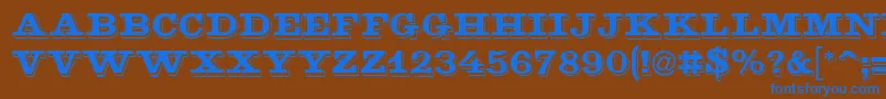 フォントGoldmine – 茶色の背景に青い文字