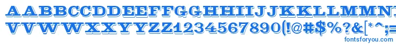 フォントGoldmine – 白い背景に青い文字