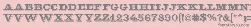 Goldmine Font – Gray Fonts on Pink Background