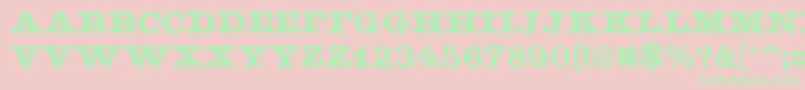 Goldmine-Schriftart – Grüne Schriften auf rosa Hintergrund
