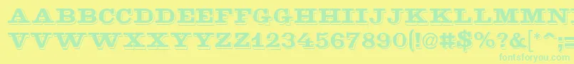Goldmine Font – Green Fonts on Yellow Background