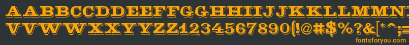 Goldmine Font – Orange Fonts on Black Background
