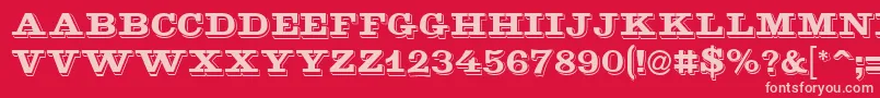 Goldmine Font – Pink Fonts on Red Background