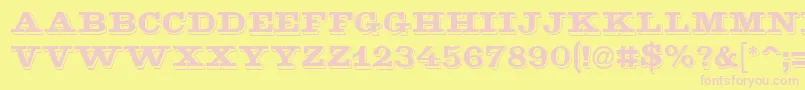 Goldmine Font – Pink Fonts on Yellow Background