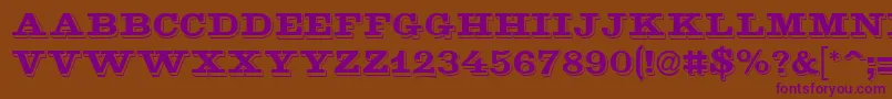 Goldmine Font – Purple Fonts on Brown Background