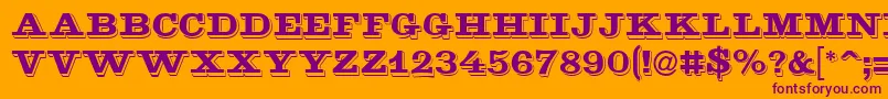 Goldmine Font – Purple Fonts on Orange Background