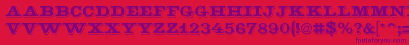 Goldmine Font – Purple Fonts on Red Background