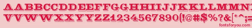 フォントGoldmine – ピンクの背景に赤い文字