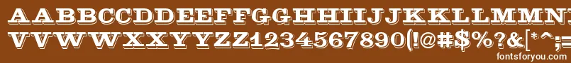 フォントGoldmine – 茶色の背景に白い文字