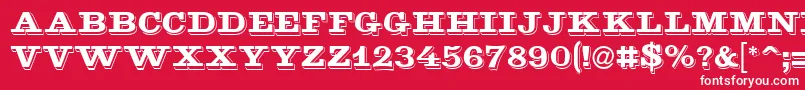 フォントGoldmine – 赤い背景に白い文字