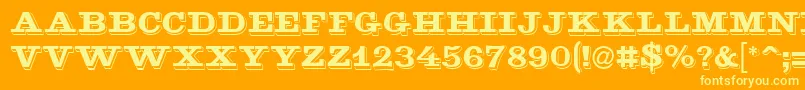 フォントGoldmine – オレンジの背景に黄色の文字