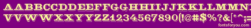 フォントGoldmine – 紫の背景に黄色のフォント