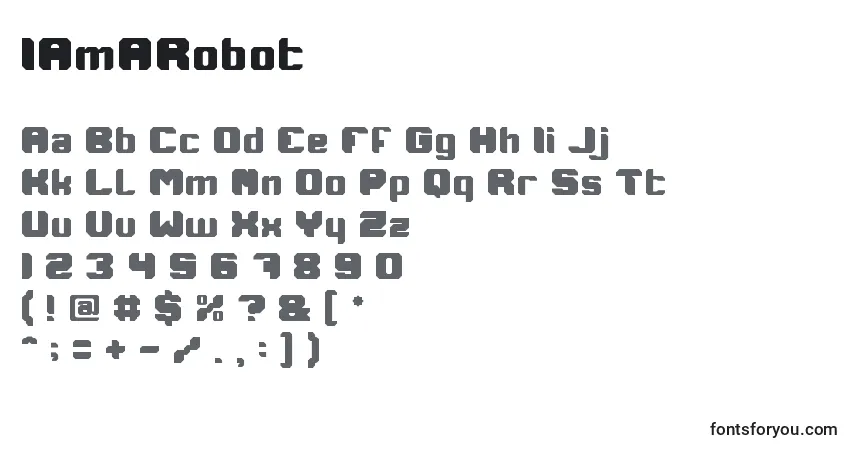Czcionka IAmARobot – alfabet, cyfry, specjalne znaki