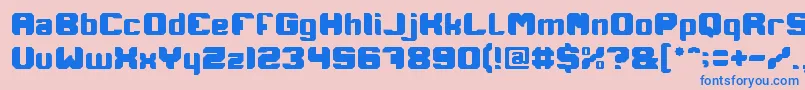 Шрифт IAmARobot – синие шрифты на розовом фоне