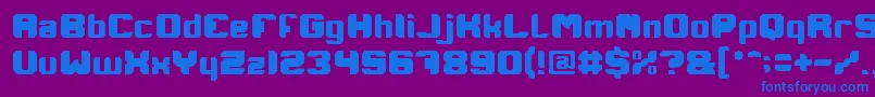 フォントIAmARobot – 紫色の背景に青い文字