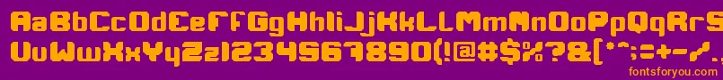 IAmARobot Font – Orange Fonts on Purple Background