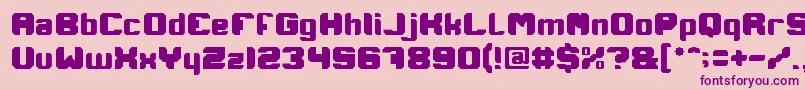 IAmARobot-Schriftart – Violette Schriften auf rosa Hintergrund