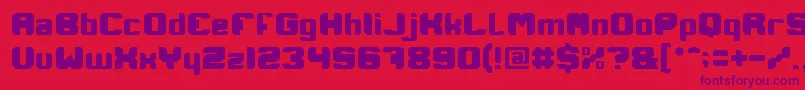 IAmARobot-Schriftart – Violette Schriften auf rotem Hintergrund