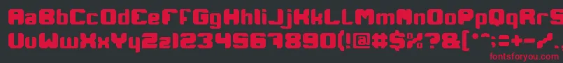 フォントIAmARobot – 黒い背景に赤い文字