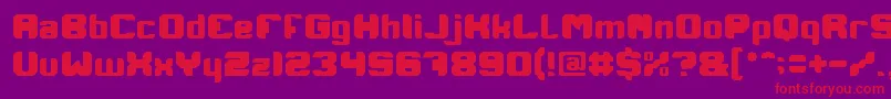IAmARobot Font – Red Fonts on Purple Background