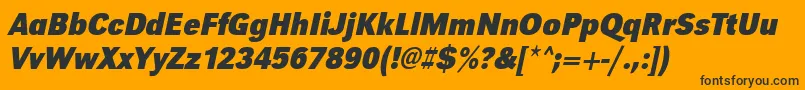 UrwgrotesktextnarBoldOblique Font – Black Fonts on Orange Background