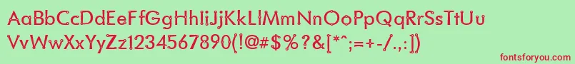 BlacksmithDelight Font – Red Fonts on Green Background