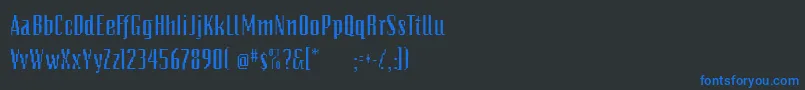 PixelsdreamDemibold Font – Blue Fonts on Black Background