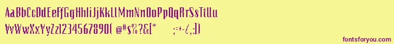 PixelsdreamDemibold Font – Purple Fonts on Yellow Background