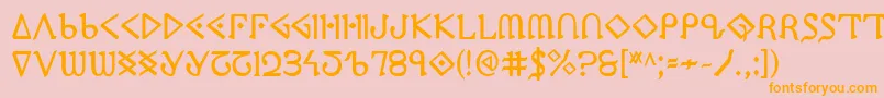 Ppressb Font – Orange Fonts on Pink Background